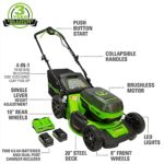 Greenworks 48V 20″ Brushless Cordless Push Lawn Mower, (2) 4.0Ah USB Batteries (USB Hub) and Dual Port Rapid Charger Included (2 x 24V)