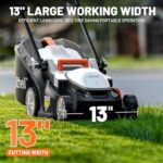 Litheli Cordless Lawn Mower 13 Inch, U20 Handy+ 20V Electric Lawn Mowers for Garden, Yard and Farm, 5 Heights Adjustment, Light Weight,2 x 4.0Ah Portable Battery Included