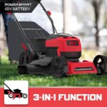 PowerSmart 17-Inch 40V Cordless Lawn Mower, Brushless Battery Push Lawn Mower with 4.0Ah Battery & Charger