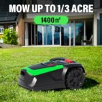 SOYUS Robot Lawn Mower, Automatic Robot Mower APP Controlled with Schedule, Self-Charging, Bluetooth/Wi-Fi Connected Robotic Lawn Mowers, Covers up to 1/3 Acre (15069 sq ft)