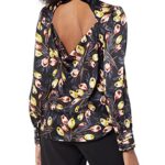 Cinq à Sept Womens Tulip Jem Top Shirt, Black Multi, Medium US