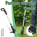 HEITIGN Electric Hand Held Grass Shear Hedge Trimmer One Hand Adjustable Electric Grass Trimmer Handheld Garden Grass Trimmer Cordless Lawn Trimmer 50 Minutes Running Time for Garden Tool (US Plug)