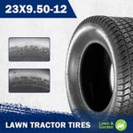 MaxAuto 2 Pcs 23×9.50-12 Lawn & Garden Mower Golf Cart Turf Tires 4PLY 4PR P332