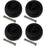 4 Pack Riding Lawn Mower Deck Wheels & Bolts for Craftsman 193406 174873 133957