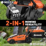 MAXLANDER 20V 13 Inch Electric Lawn Mower Cordless + 12Inch Weed Wacker Cordless with 2PCS Batteries