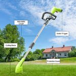Cordless String Trimmer Weed Wacker: 12V Power Grass Trimmer Lawn Edger with 2.0Ah Li-Ion Battery Powered,Electric Lawn Trimmer for Cutting Blade, Adjustable Height Weed Eater Tool for Garden and Yard