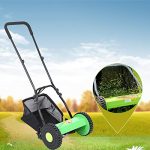 Samger 12” Manual Push Reel Lawn Mower Push Lawn Sweeper with 23L Collection Bag, 5 Blades