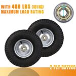 (2 Pack) 15 x 6.00-6 Tire and Wheel Set – for Lawn Tractors with 3/4″ Sintered iron bushings