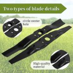 Replacement 72511-VE1-020 & 72531-VE2-020 21″ Blade Kit Compatible with HRB215 HRB216 HRB217 HRM215 HRR216 HRS216 HRT216 Lawn Mower, 2 Pack
