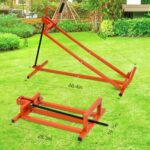 Upgraded Lawn Mower Jack Lift, Telescopic Maintenance Jack for Lawn mowers and Garden Tractors, Weight Capacity 880 Lbs(Orange)