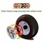 Good Vibrations Wheelies Nitro Series – Riding Lawn Mower Tractor & Golf Cart Wheel Covers – Snap Fit to The Rim – 8 inch Diameter (Black) / 2pk