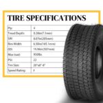 AutoForever Set of 2 20×8.00-8 Lawn Mower Turf Tires 20x8x8 Garden Tractor Golf Cart Tires Tubeless 4 PLY