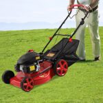 BAIODNB 20 Inch Lawn Mower Gas,173CC Self Propelled Gas Lawn Mower Push Mower with Bagger Propelled Lawn Mower Gasoline Engine for Weeding.