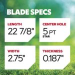 Oregon Mower Blades, 2 Pack, Gator G3 Mulching Lawnmower Replacement Blades, 22-7/8″ Length, 46″ Deck (96-370 )