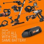 Worx WG930.2 20V PowerShare 10″ Cordless String Trimmer & Turbine Blower Combo Kit, (2) 2.0Ah Batteries and Dual Charger