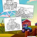 Tractor Coloring Book For Kids: A Fun Kids Activity Book With Various Tractor Designs and Backgrounds For Toddlers, Preschoolers and Children To Color In