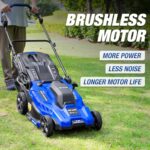 BILT HARD 40V (2x20V) 17″ Brushless Cordless Lawn Mower, 2-in-1 Battery Lawn Mower, Push Electric Lawnmower with 6-Position Height Adjustment, 2 x 4.0Ah Batteries & Dual Charger Included