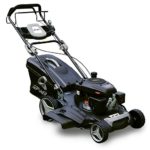 GDPOWER 161cc 4-in-1 Self-Propelled Gas Lawn Mower with 21-Inch Deck and Recoil Start System, OHV Engine, Rear Bag/Side Discharge/Mulch/Bag, 10-inch High Wheels, Black (21″ Black)