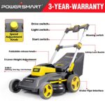 PowerSmart 80V 26″ Self-Propelled Lawn Mower, Dual-Force Cutting Cordless Lawn Mower with 6.0Ah Battery & Charger