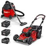 Snapper XD 82V Cordless Electric Bundle with 21″ Self-Propelled Lawn Mower & Wet/Dry Shop Vacuum – 2 Batteries & Rapid Charger