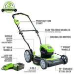 Greenworks 40V 19” BL Lawn Mower, 5.0Ah USB Battery and Charger Included