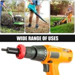 Minatee Electric Engine Drill Bit Adapter Electric Start Drill Bit Garden Mower Engine Start Adapter with Storage Bag for String Trimmers, Lawn Edgers, Cultivators and More Handheld Power Supplies