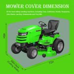 SHHOKR Lawn Mower Cover -Riding Mower Cover Heavy Duty 420D Polyester Oxford, Waterproof, UV Resistant, Universal Size Tractor Cover Fits Decks up to 54’’ with Storage Bag