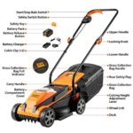 LawnMaster CLM2413A Cordless 13-Inch Lawn Mower 24V Max Lithium-Ion with 4.0Ah Battery and Charger
