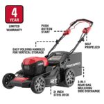 Powerworks XB 40V 21″ Brushless Cordless Push Mower, Electric Self-Propelled Lawn Mower for Garden, with 4Ah Battery and Charger Included