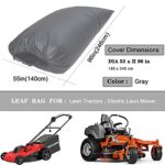 DUSTYPROTE Lawn Tractor Leaf Bag for Ride-in Lawn Mowers-54in x 96in Opening Garden Lawn Mower Leaf Bags for Fast Garden Leaf Cleaning, Universal Fit Leaf Bag for Riding Lawn Mower-Gray