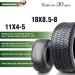 WANDA Set 4 Zero-Turn Lawn Mower Turf Tires 11×4-5 Front & 18×8.5-8 Rear /4PR -13204/13028…