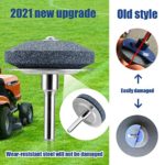 ?2021 New?Universal LawnMower Blade Sharpener, lawn mower blade grindstone with Wear-resistant Steel backing for any electric drill for sharpening knives, garden, kitchen, courtyard-3Pack+Balancer