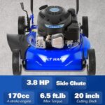 BILT HARD Gas Lawn Mower 20 inch, 170cc 4-Stroke Push Mowers, 8 Adjustable Cutting Heights Cordless Lawnmower Gas Powered, Grass Mower Garden Tool