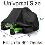 Outdoor Zero-Turn Mower Cover,Zero Turn Cover,Universal Fit Lawn Mower Covers,Zero Turn Mower Accessories,Waterproof UV Protection Cover Universal Fits Up to 60”Mower Decks