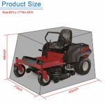 Sulythw Zero Turn Riding Lawn Mower Cover 83 x 77 x 48inch Heavy Duty 420D Polyester Oxford Waterproof, Fit Decks up to 60″ with Storage Bag, Black