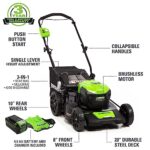 Greenworks 40V 20″ Mower,Axial Leaf Blower,12″ String Trimmer,Chainsaw,Hedge trimmer with Batteries and Chargers