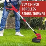 PowerSmart String Trimmer, 20V Li-Ion Cordless String Trimmer, Cordless Trimmer with 12-INCH Cutting Diameter, 2-in-1 Cordless Edger Trimmer, 7.5 pounds, Height Adjustable, PS76112A