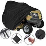 Tractor Cover Waterproof Riding Lawn Mower Cover Heavy Duty Water Sun Resistant Garden Tractor Lawn Mower Cover with Zipper Bag Size L72 xW55 xH47 in