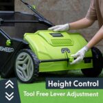 GreenSweep Pickup Pro Garden Sweeper – Leaf & Grass Push Lawn Sweeper