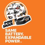 WORX WG958 14-inch 40V (4.0AH) WG779 Cordless Lawn Mower and WG547.9 Power Share Cordless Turbine Blower