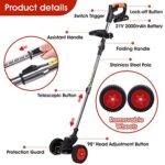 LARMEIL 21V Weed Wacker Electric Eater Battery Powered, 3 in 1 Edger Lawn Tool, Brush Cutter String Trimmer for Garden Yard, Cordless Weedeater with Blades and String, Black