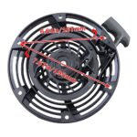 WOTIAN 796497 Briggs and Stratton Pull Start Assembly 14723 150-365 796497 Rewind Recoil Starter for 111P05 111P02 Toro Timemaster Lawn Mower