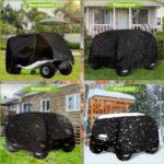Riding Lawn Mower Cover, Waterproof Tractor Cover Fits Decks up to 54″,Heavy Duty 420D Polyester Oxford, Durable, UV, Water Resistant Covers for Your Rider Garden Tractor 72″L x 54″W x 46″H