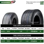 Set 4 WANDA Zero-Turn Lawn Mower Turf Tires 13×5-6 Front & 23×9.5-12 Rear /4PR -13080/13047