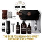 Manscaped Perfect Package 2.0 Kit Contains: Electric Trimmer, Ball Deodorant, Body Wash, Performance Spray-on-body Toner, Double Edged Straight Razor, Five Piece Nail Kit, Luxury Bag, Shaving Mats