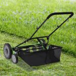 VPABES 20 Inch 5-Blade Push Reel Lawn Mower with Grass Catcher Manual Push Mower with Adjustable Cutting Height 2.5 Inch Max, 4 Wheels Reel Mower for Small Area Yards (20 Inch)