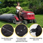 Tqehs Latest Upgrade Leaf Bag for Lawn Tractor with Vent Holes and Bottom Zipper, 54 Cubic Feet 420D Opening Garden Lawn Mower Leaf Bags for Garden Leaf Cleaning, Leaf Bag for Riding Lawn Mower