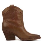 ZODIAC Women’s Roslyn Western Cowgirl Block Heel Boots,Latte Tan Leather, 10