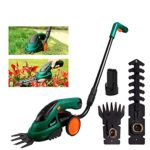 LHMYGHFDP Dual Purpose 3.6v Electric Lawn Mower Cordless Lawn Mower Small Household Rechargeable Lawn Mower Gardening Pruning Tools,1 Charger + 2 Batteries
