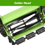 ForesTurf 12-Inch Push Reel Lawn Mower: Eco-Friendly, Precision Steel Blades, Adjustable Heights & Efficient Grass Catcher